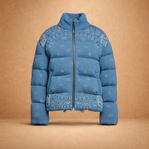 ALANUI Bandana Puffer Jacket – Italy Virgin Wool‎ Statement Outerwear Unisex